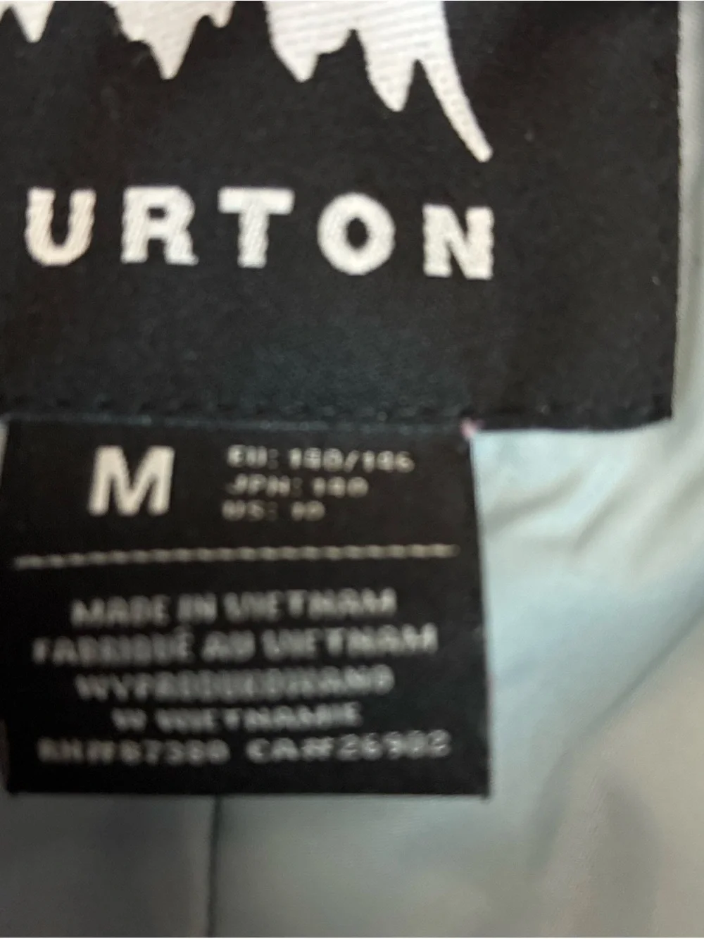 Burton Light Blue Snow Bibs Girls Size 10.  “Room to grow” feature.